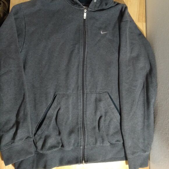 Nike Small Swoosh Zipper Hoodie Sweatshirt - Picture 3 of 9
